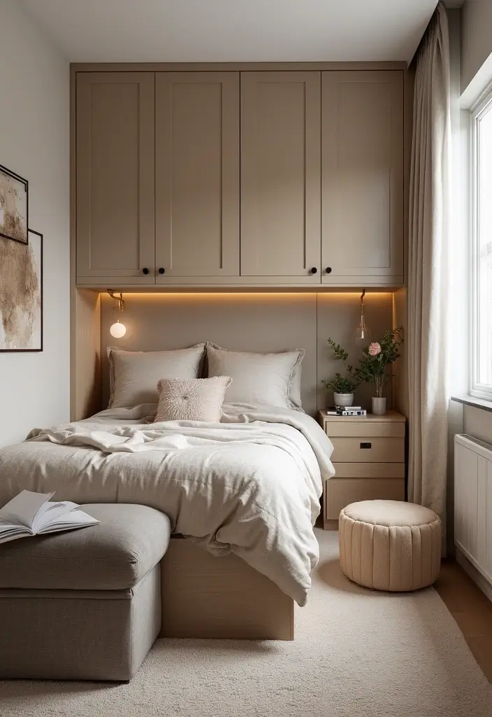 25 3 x 3 Bedroom Ideas That Maximize Small Spaces Beautifully - 3. Multi-Functional Furniture