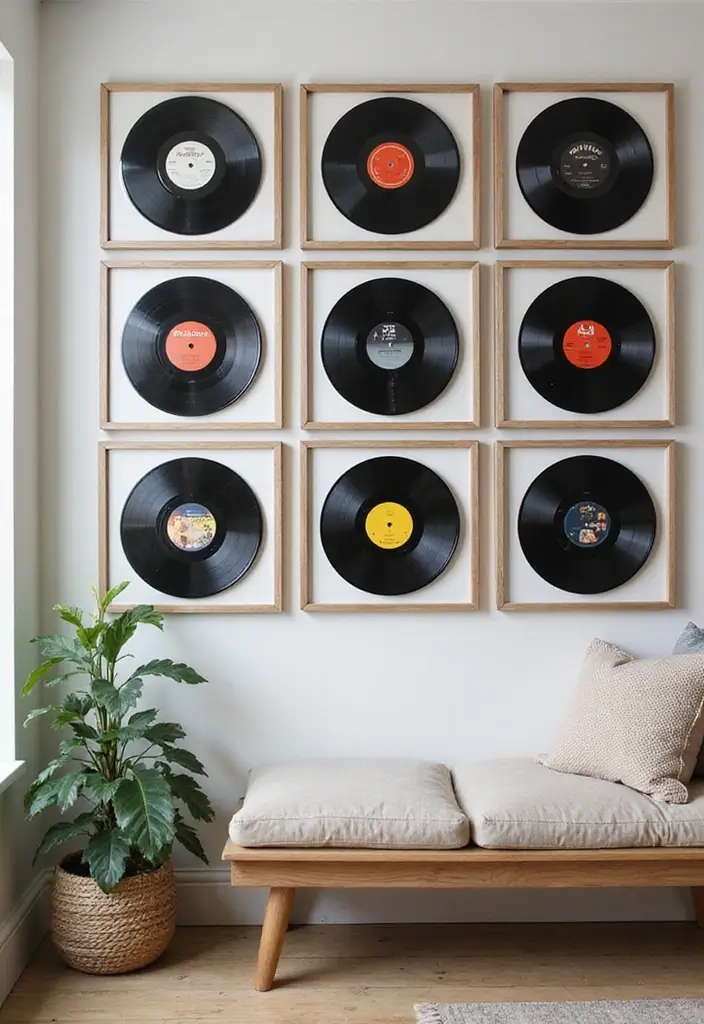 25 Album Cover Wall Decor Bedroom Ideas That Show Off Your Music Style - 16. Record Frame Displays