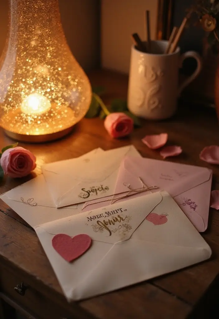 25 Anniversary Bedroom Decoration Ideas That Feel Romantic & Thoughtful - 6. Personalized Love Letters