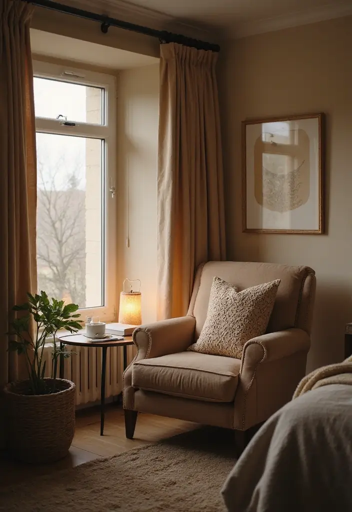 25 Anniversary Bedroom Decoration Ideas That Feel Romantic & Thoughtful - 9. Cozy Reading Nook