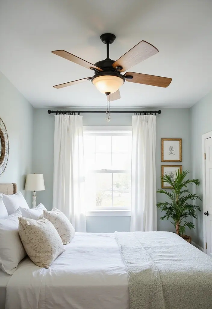 25 Bedroom Ceiling Fan Ideas That Keep You Cool in Style - 16. Coastal Breeze Fan