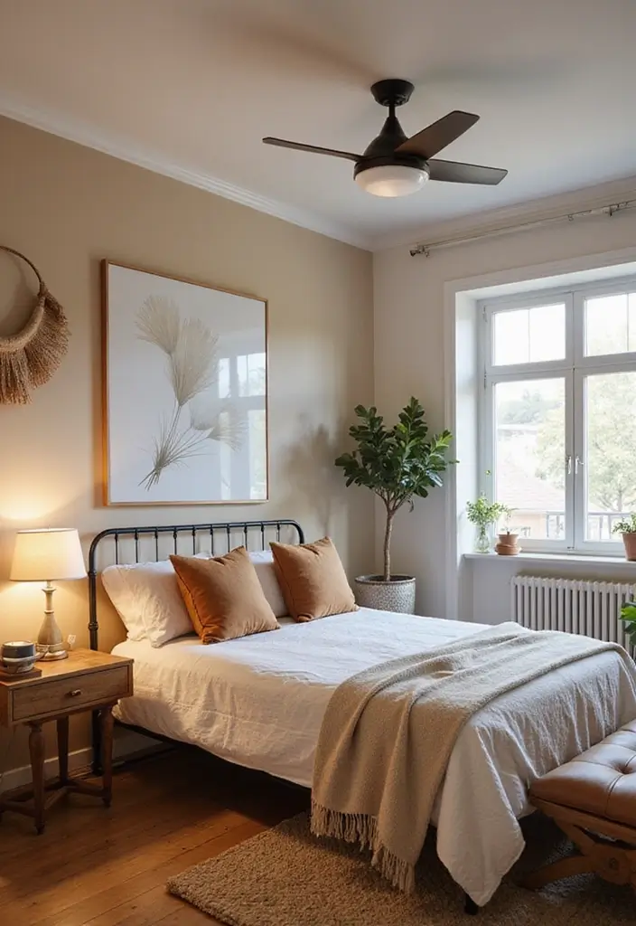 25 Bedroom Ceiling Fan Ideas That Keep You Cool in Style - 19. Smart Ceiling Fan