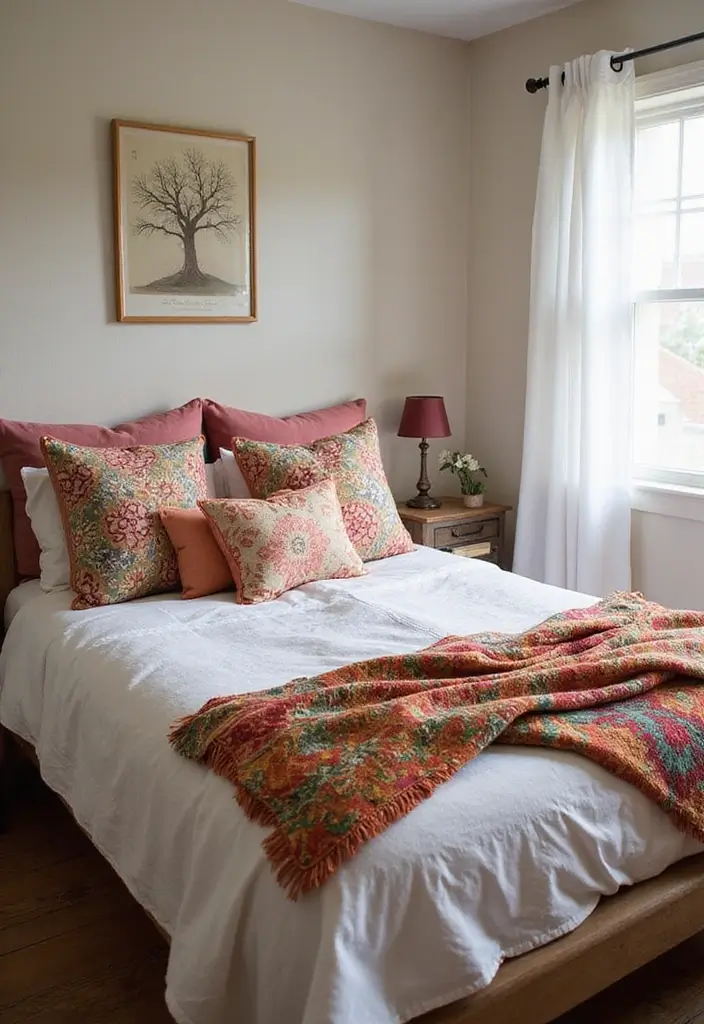 25 Bedroom Ideas Twin Bed That Look Cute & Functional - 15. Decorative Throw Blankets