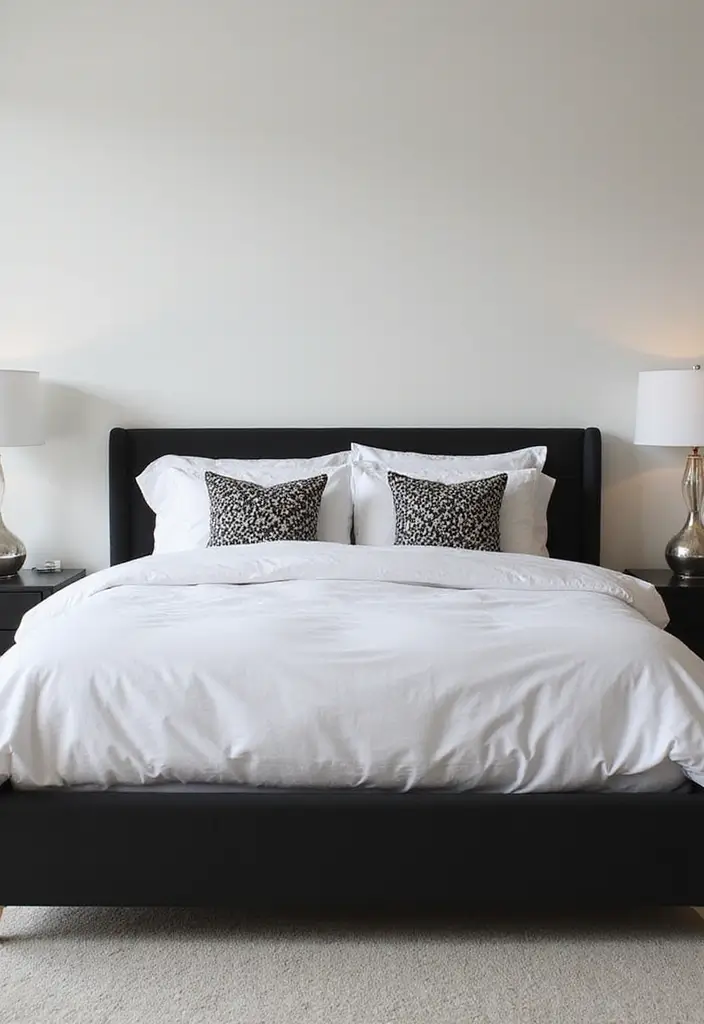 25 Bedroom Ideas with Black Furniture That Look Modern and Luxurious - 1. Sleek Black Bedframes