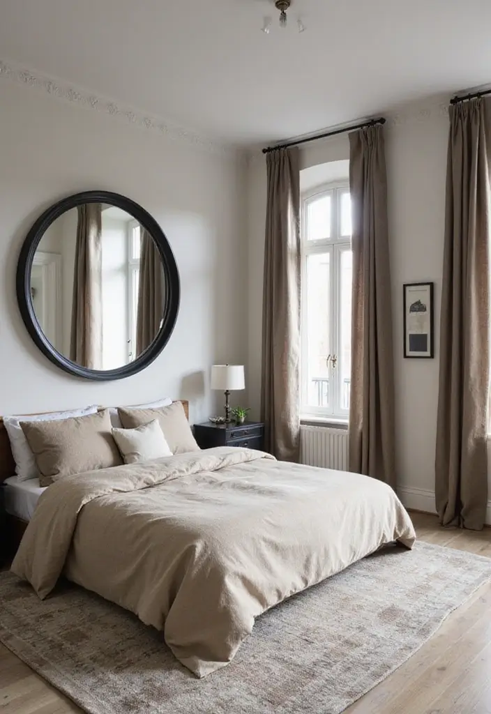 25 Bedroom Ideas with Black Furniture That Look Modern and Luxurious - 12. Mirrors for Depth