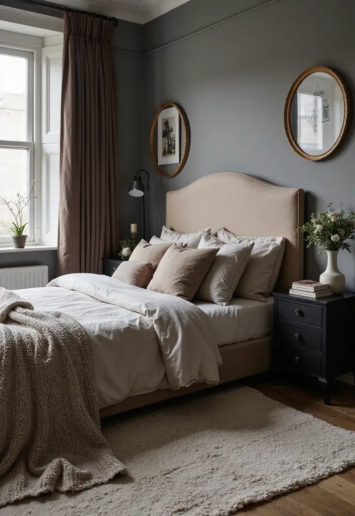 25 Bedroom Ideas with Black Furniture That Look Modern and Luxurious - 14. Layered Textures