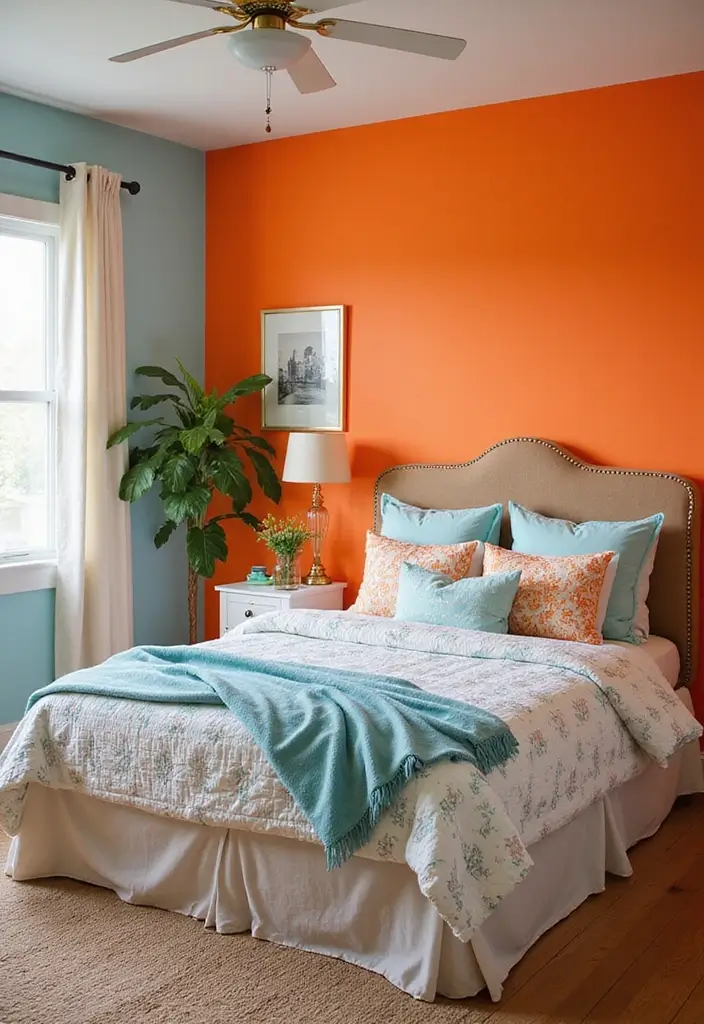 25 Bedroom Wall Painting Ideas Creativity Design That Inspire You - 20. Bright Color Pop Features