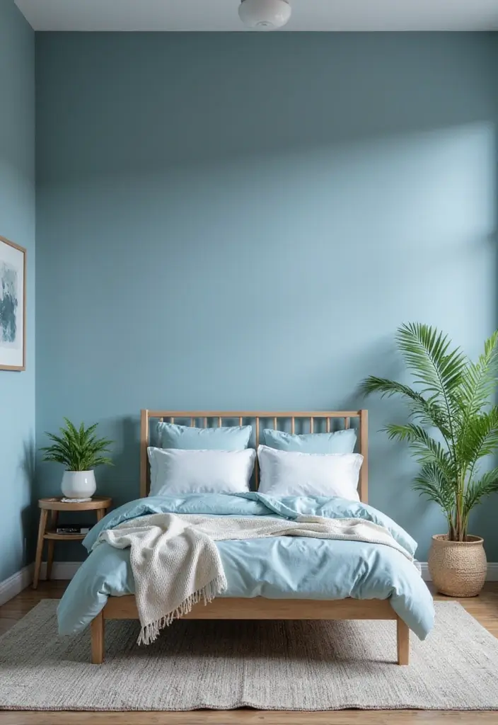 25 Bedroom Wall Painting Ideas Creativity Design That Inspire You - 6. Calming Blue Tones