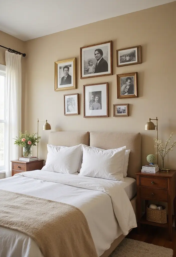 25 Beige Wall Bedroom Ideas That Add Warmth and Sophistication - 14. Personalized Touches