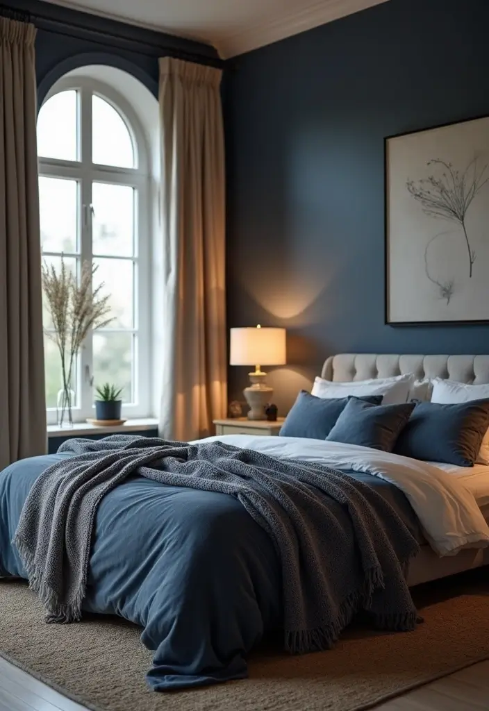 25 Blue Color Bedroom Ideas That Refresh Your Mood Instantly - 11. Indigo Dreams