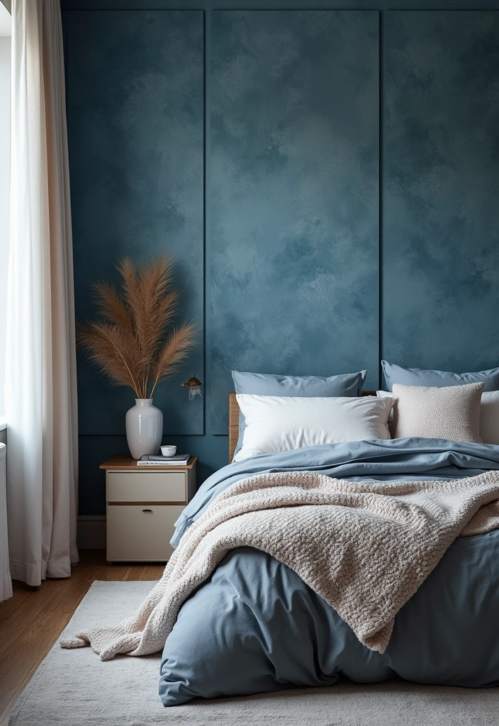 25 Blue Wallpaper Bedroom Ideas That Transform Blank Walls - 8. Textured Wallpaper