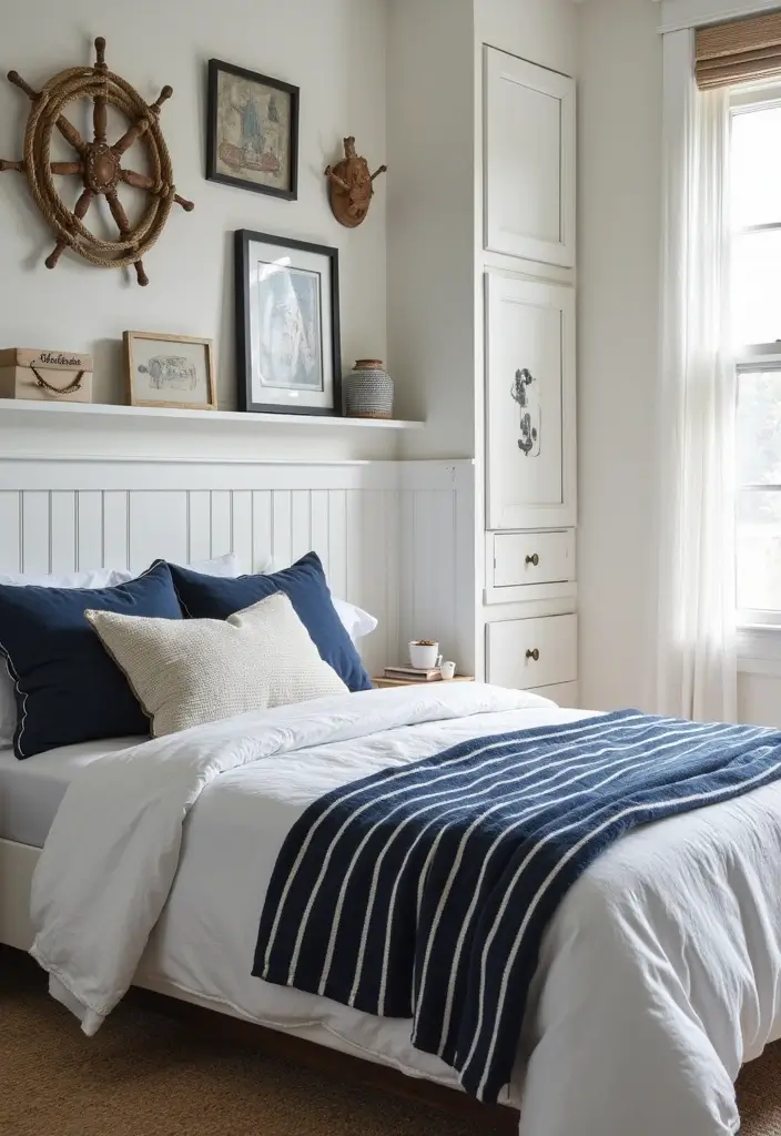 25 Cape Cod Bedroom Ideas That Bring Coastal Charm Indoors - 2. Nautical Accents