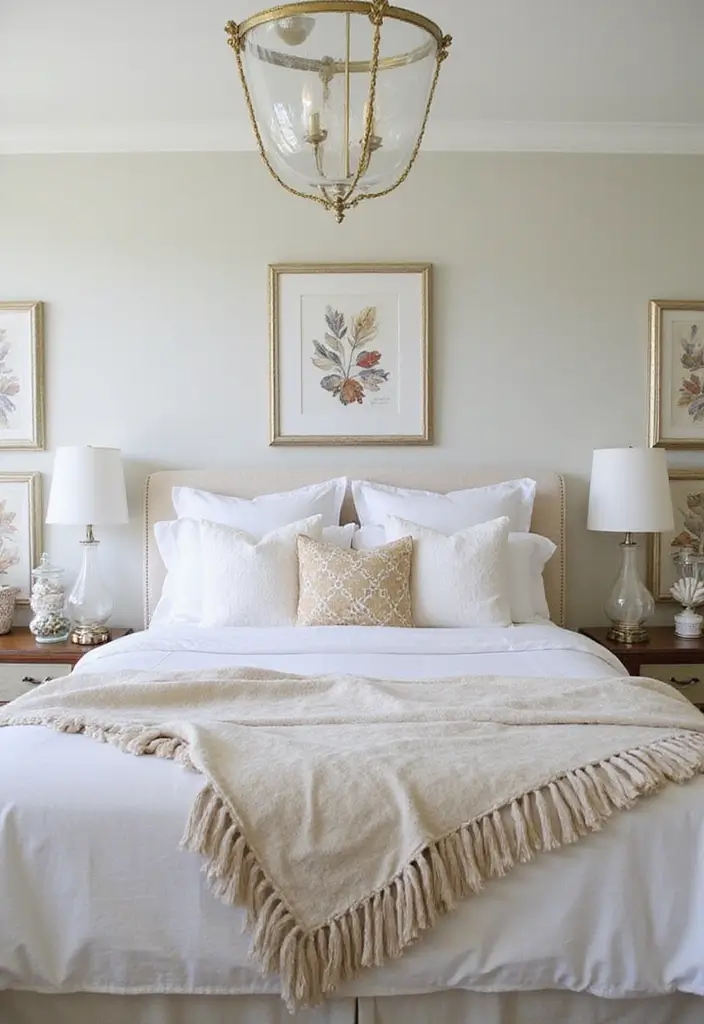 25 Cape Cod Bedroom Ideas That Bring Coastal Charm Indoors - 6. Shell-Inspired Decor