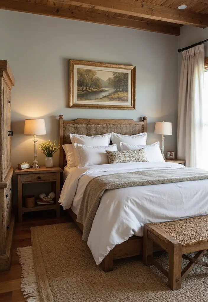 25 Cape Cod Bedroom Ideas That Bring Coastal Charm Indoors - 8. Rustic Furniture