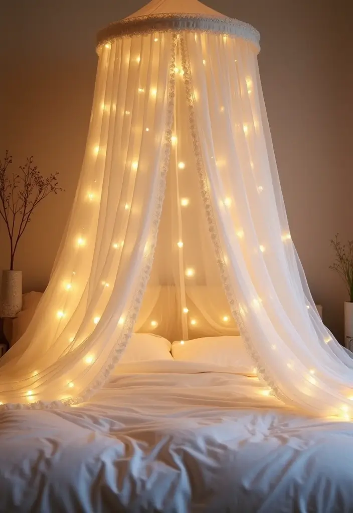 25 Disney Princess Bedroom Ideas That Feel Magical and Sweet - 20. Dreamy Bed Canopy