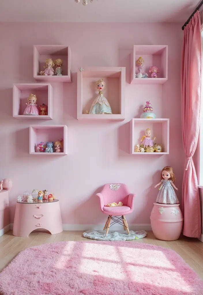 25 Disney Princess Bedroom Ideas That Feel Magical and Sweet - 21. Enchanted Toy Display