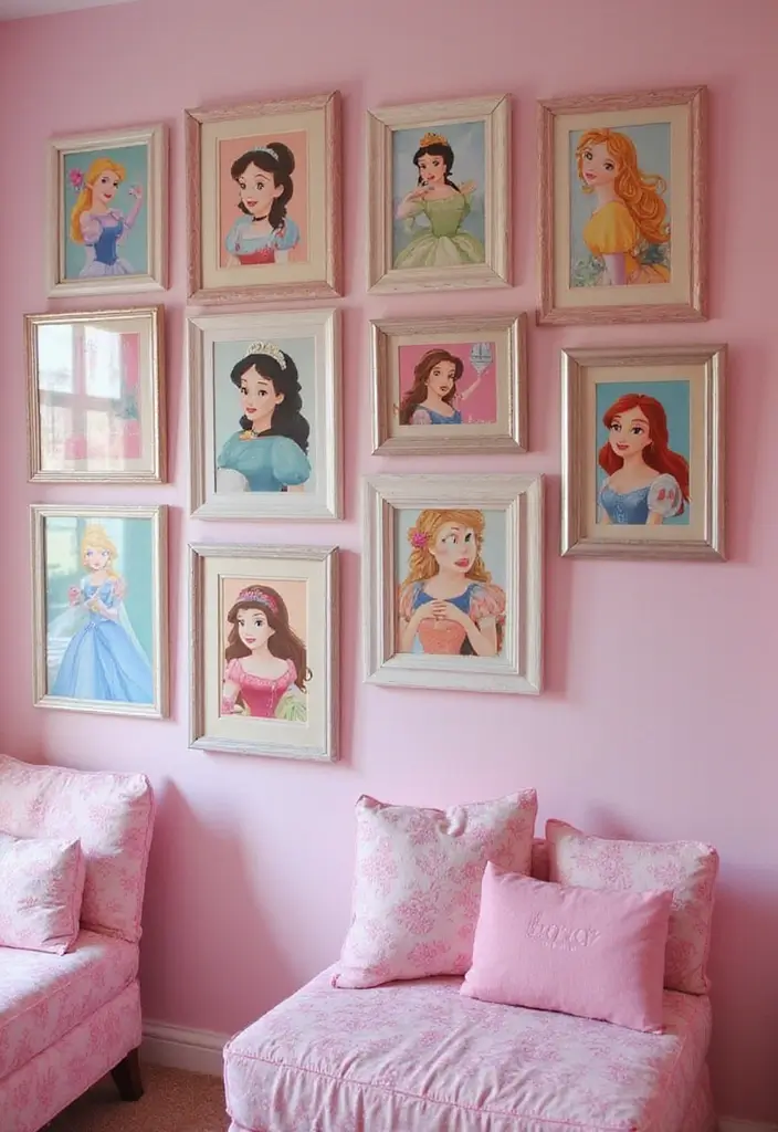 25 Disney Princess Bedroom Ideas That Feel Magical and Sweet - 23. Classic Disney Character Prints