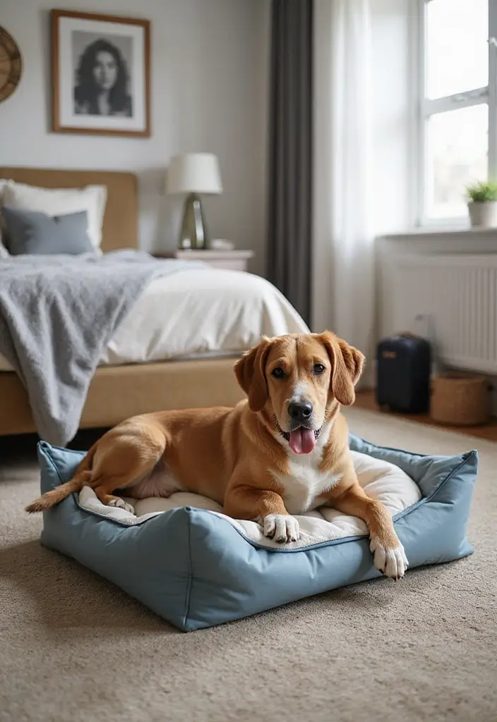 25 Dog Bed Ideas for Bedroom That Look Cute and Functional - 18. Portable Dog Bed