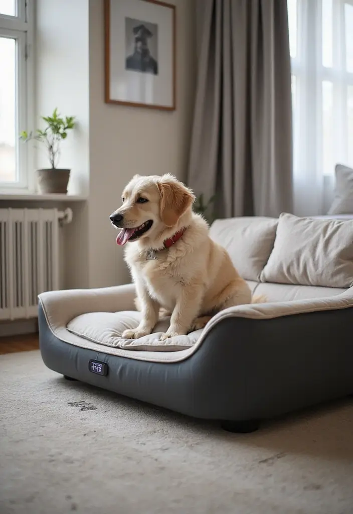 25 Dog Bed Ideas for Bedroom That Look Cute and Functional - 23. Smart Bed with Temperature Control