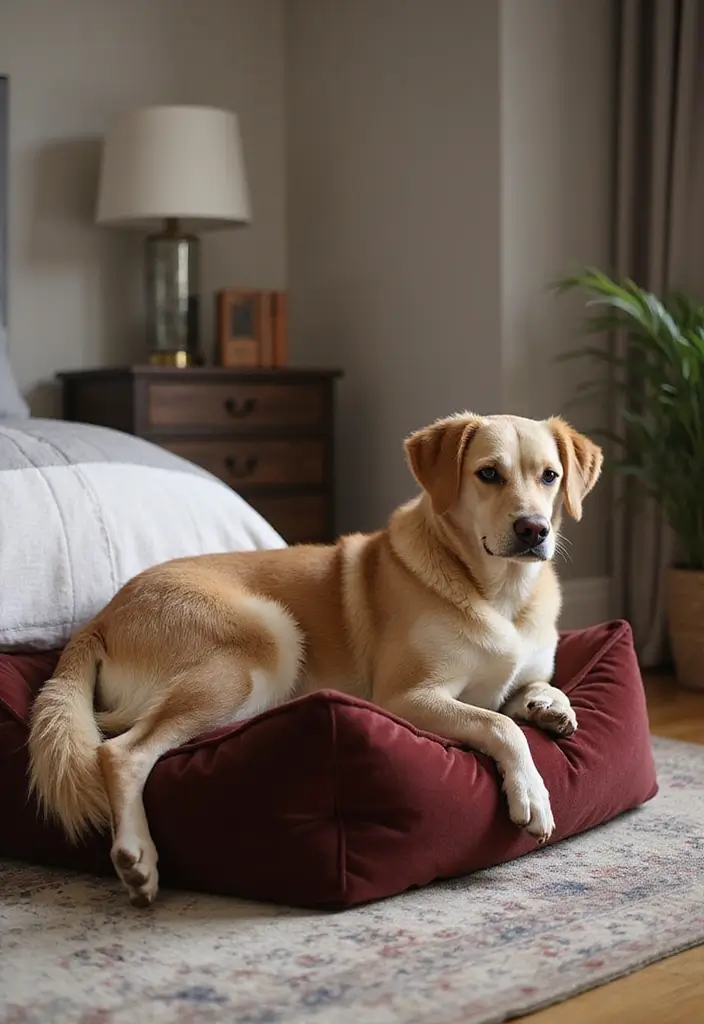 25 Dog Bed Ideas for Bedroom That Look Cute and Functional - 3. Designer Orthopedic Dog Bed