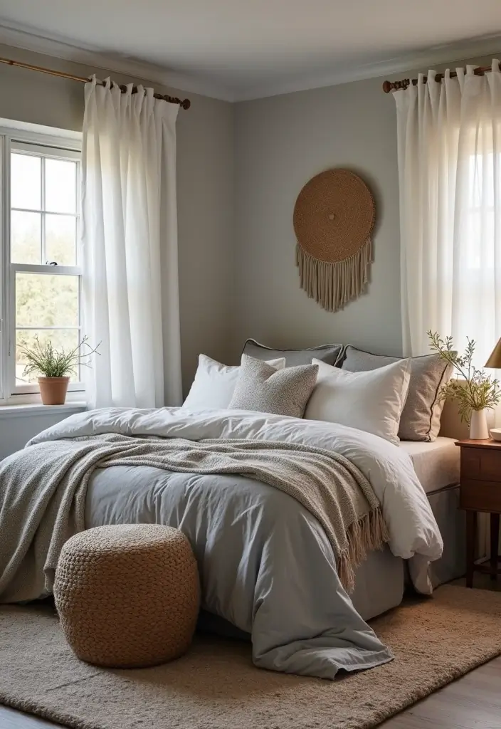 25 Gray Comforter Bedroom Ideas That Feel Calm & Neutral - 21. Cozy Gray Guest Room