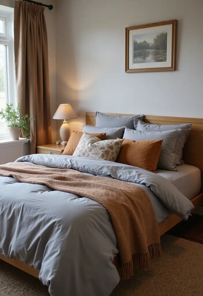 25 Gray Comforter Bedroom Ideas That Feel Calm & Neutral - 7. Gray and Earthy Tones