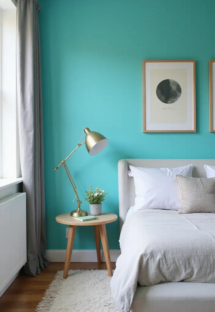 25 Paint Ideas for Bedroom That Completely Transform Your Space - 13. Fun Turquoise