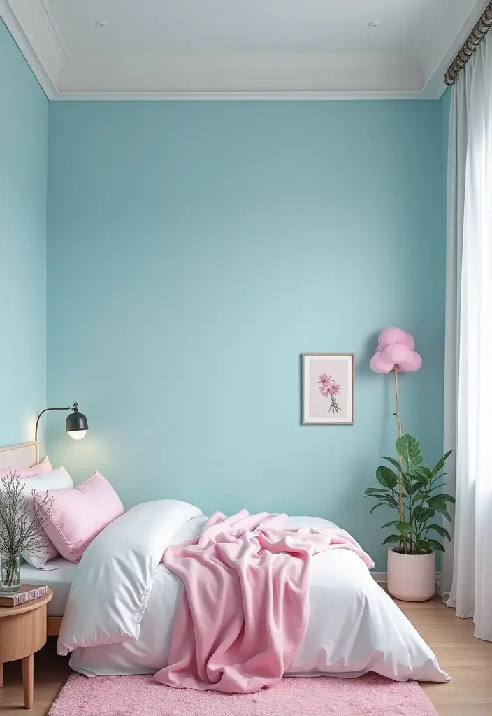 25 Paint Ideas for Bedroom That Completely Transform Your Space - 25. Soft Cotton Candy Blue