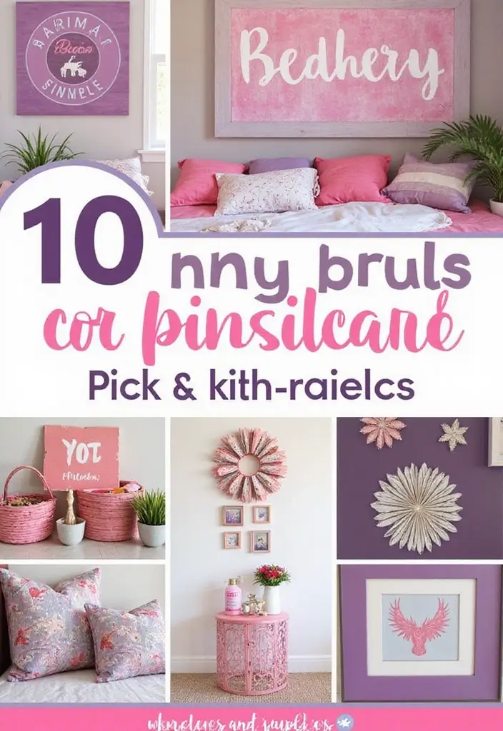 25 Pink and Purple Bedroom Ideas That Feel Fun and Dreamy - 22. Fun DIY Decor Projects