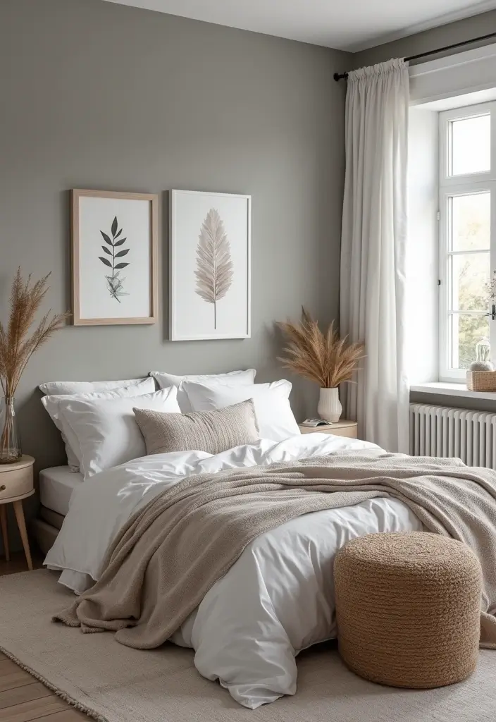 25 Room Painting Ideas Bedroom Aesthetic That Feel Calm & Trendy - 15. Dreamy Cloud Gray