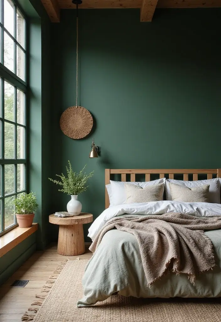 25 Room Painting Ideas Bedroom Aesthetic That Feel Calm & Trendy - 20. Natural Forest Green