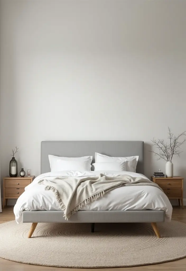 25 Upholstered Beds Bedroom Ideas That Feel Luxe and Cozy - 3. Minimalist Charm