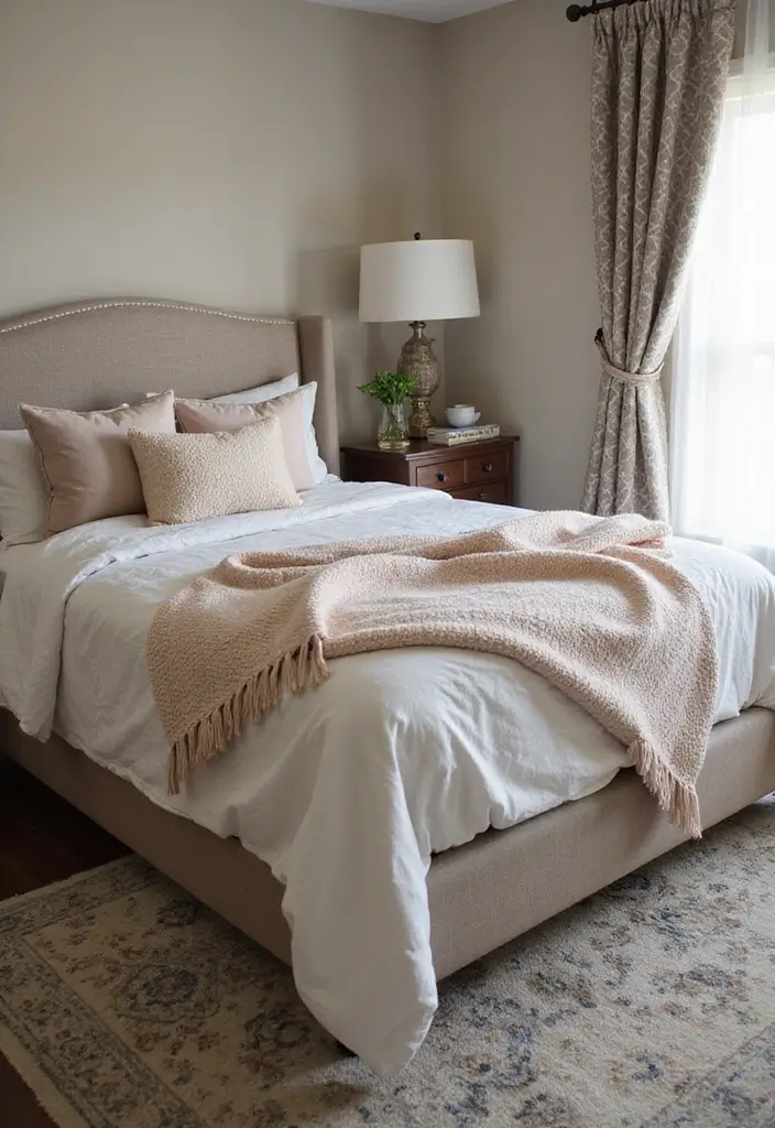 25 Upholstered Beds Bedroom Ideas That Feel Luxe and Cozy - 6. Layered Textures