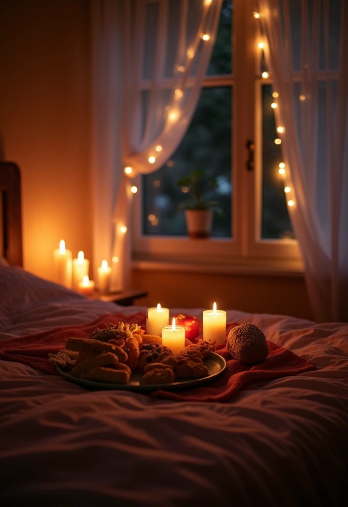 30 Bedroom Photoshoot Ideas Night That Feel Cozy & Romantic - 30. Cozy Date Night Vibes