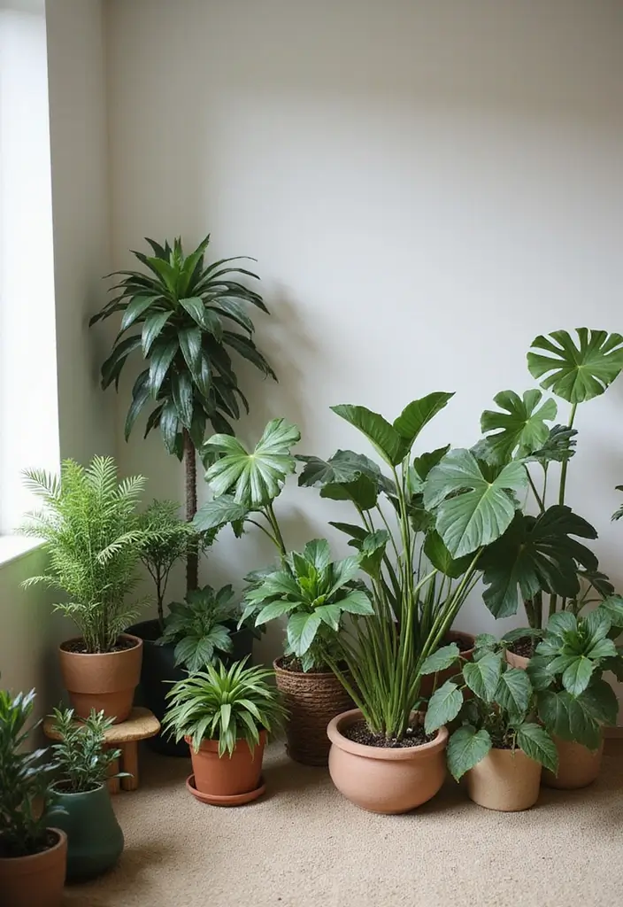 30 Bedroom Photoshoot Ideas Night That Feel Cozy & Romantic - 7. Plants for Freshness