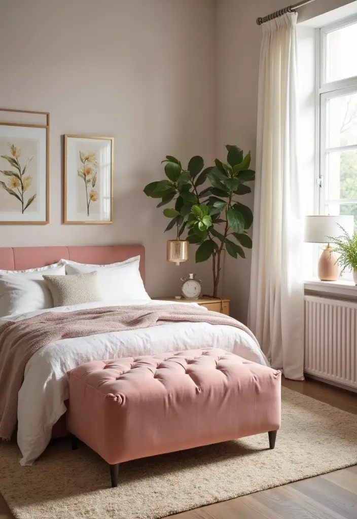 30 Blush Pink Bedroom Ideas That Feel Soft Romantic & Chic - 26. Blush Pink Functionality