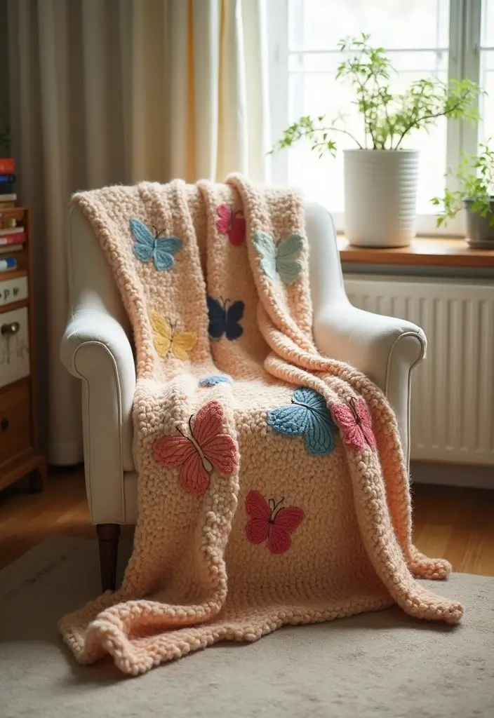 30 Butterfly Wall Decor Bedroom Ideas That Look Whimsical & Lovely - 13. Butterfly Throw Blankets