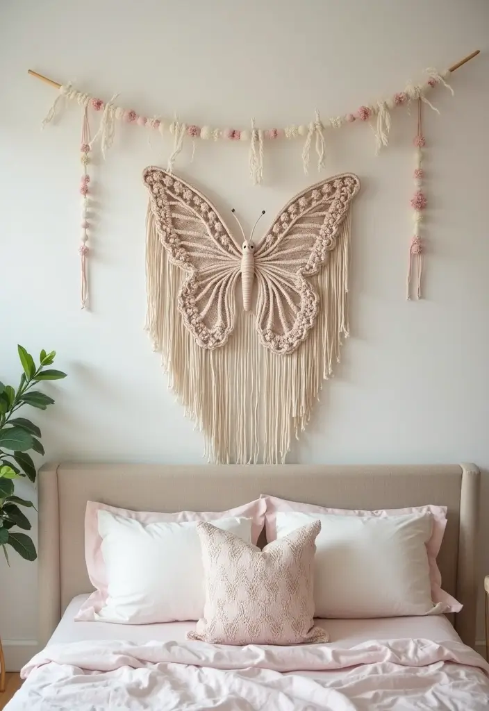 30 Butterfly Wall Decor Bedroom Ideas That Look Whimsical & Lovely - 16. Butterfly Wall Hangings