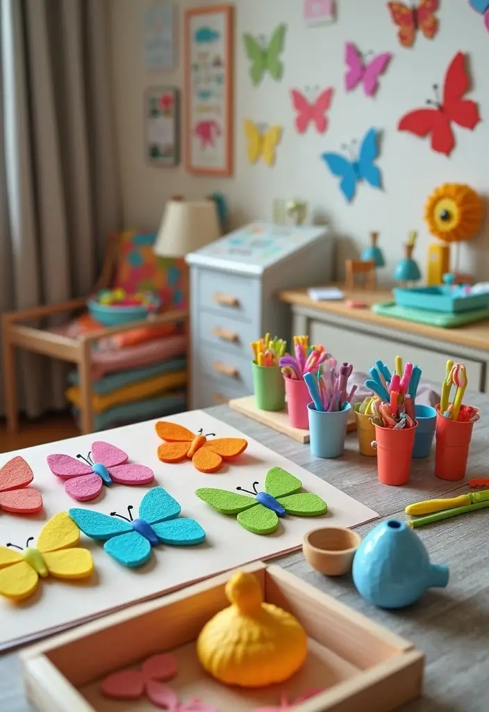 30 Butterfly Wall Decor Bedroom Ideas That Look Whimsical & Lovely - 29. Butterfly Exploration Kit