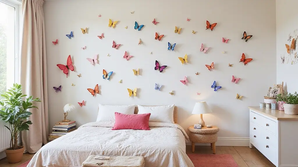 30 Butterfly Wall Decor Bedroom Ideas That Look Whimsical & Lovely