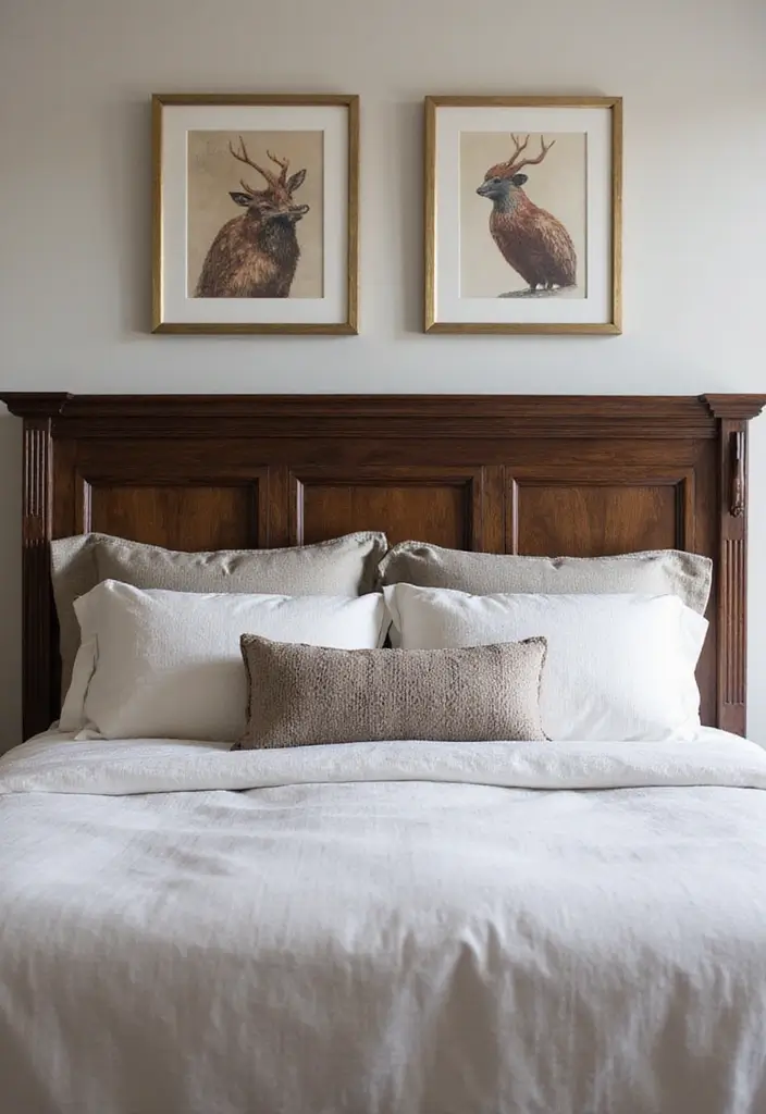 30 Dark Oak Bedroom Ideas That Bring Natural Warmth - 12. Dark Oak Headboard Ideas