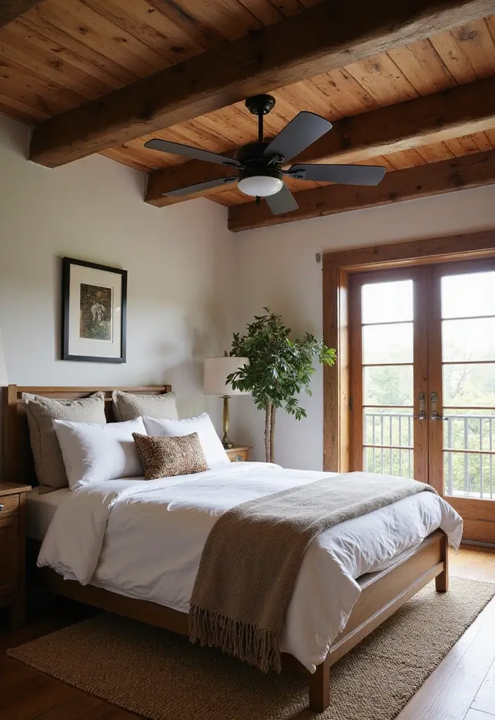 30 Dark Oak Bedroom Ideas That Bring Natural Warmth - 14. Dark Oak Ceiling Fans