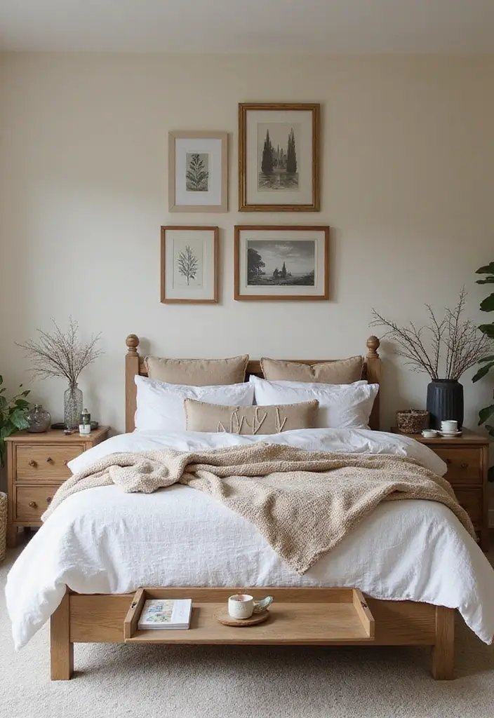 30 Dark Oak Bedroom Ideas That Bring Natural Warmth - 9. Dark Oak Decorative Accents