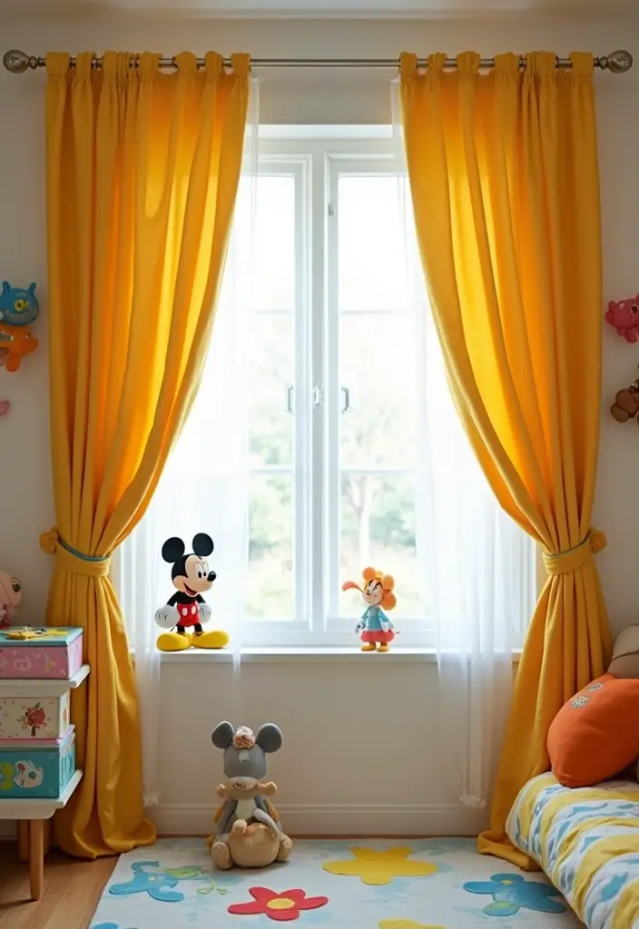 30 Mickey Mouse Bedroom Ideas That Bring Disney Magic Home - 4. Mickey Mouse Curtains