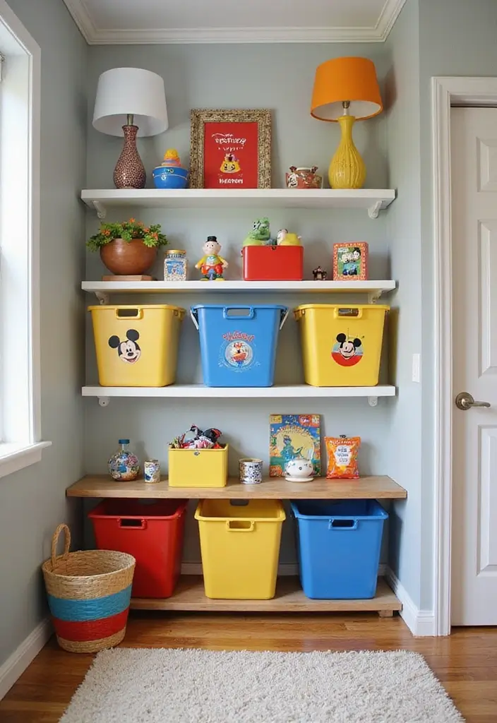 30 Mickey Mouse Bedroom Ideas That Bring Disney Magic Home - 6. Mickey Mouse Storage Solutions