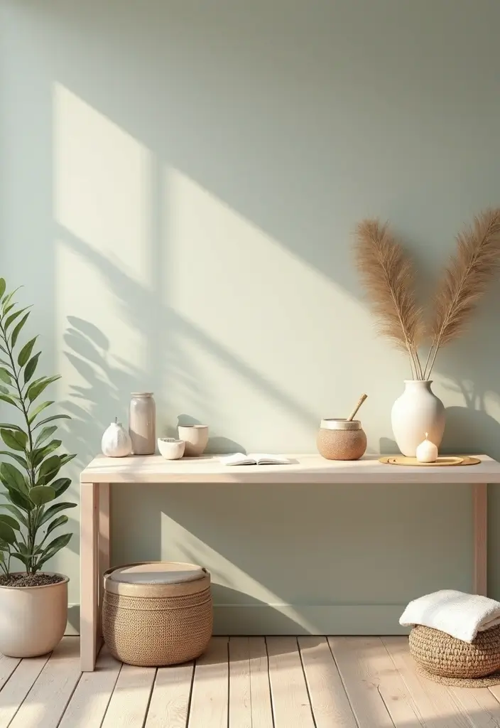 25 Bedroom Desk Ideas Aesthetic That Boost Productivity & Style - 25. Serene Spa-inspired Desk