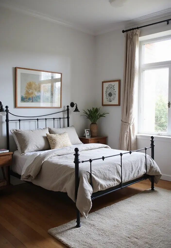25 Black Iron Bed Frame Bedroom Ideas That Feel Industrial Chic - 17. Multi-Functional Spaces