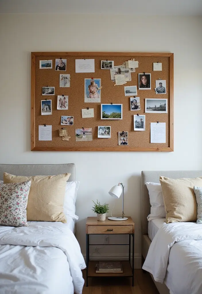 30 Bloxburg Twin Bedroom Ideas That Are Cute & Compact - 25. Artsy Bulletin Boards