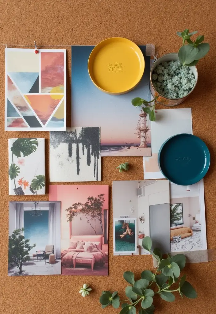 30 Cork Board Ideas for Bedroom Aesthetic That Inspire You Daily - 3. DIY Mood Board