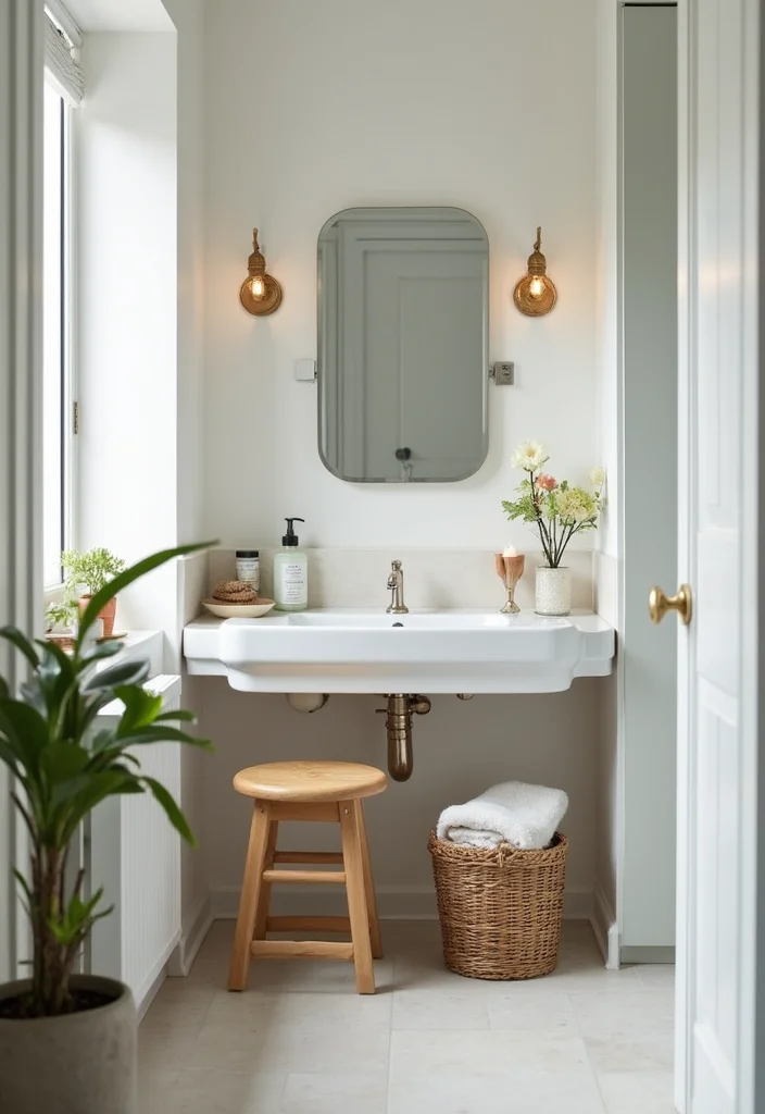 14 Bathroom Stool Decor Ideas For Style And Function - 9. Folding Stools for Versatility